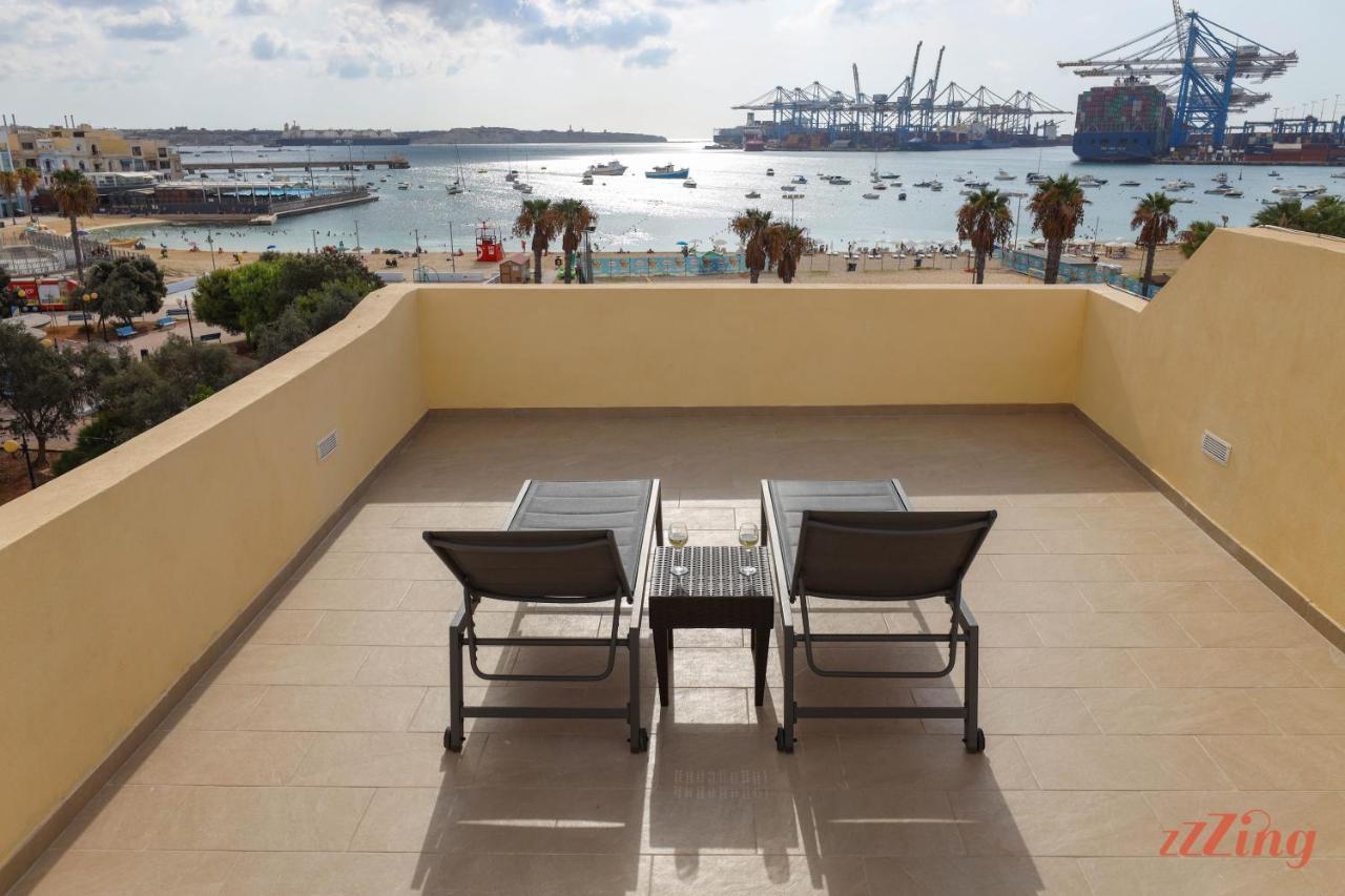 Apartament Luxurious Duplex Seafront Apt W Amazing Sea Views Birżebbuġa Zewnętrze zdjęcie